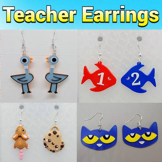 Teacher Earrings & Keychains