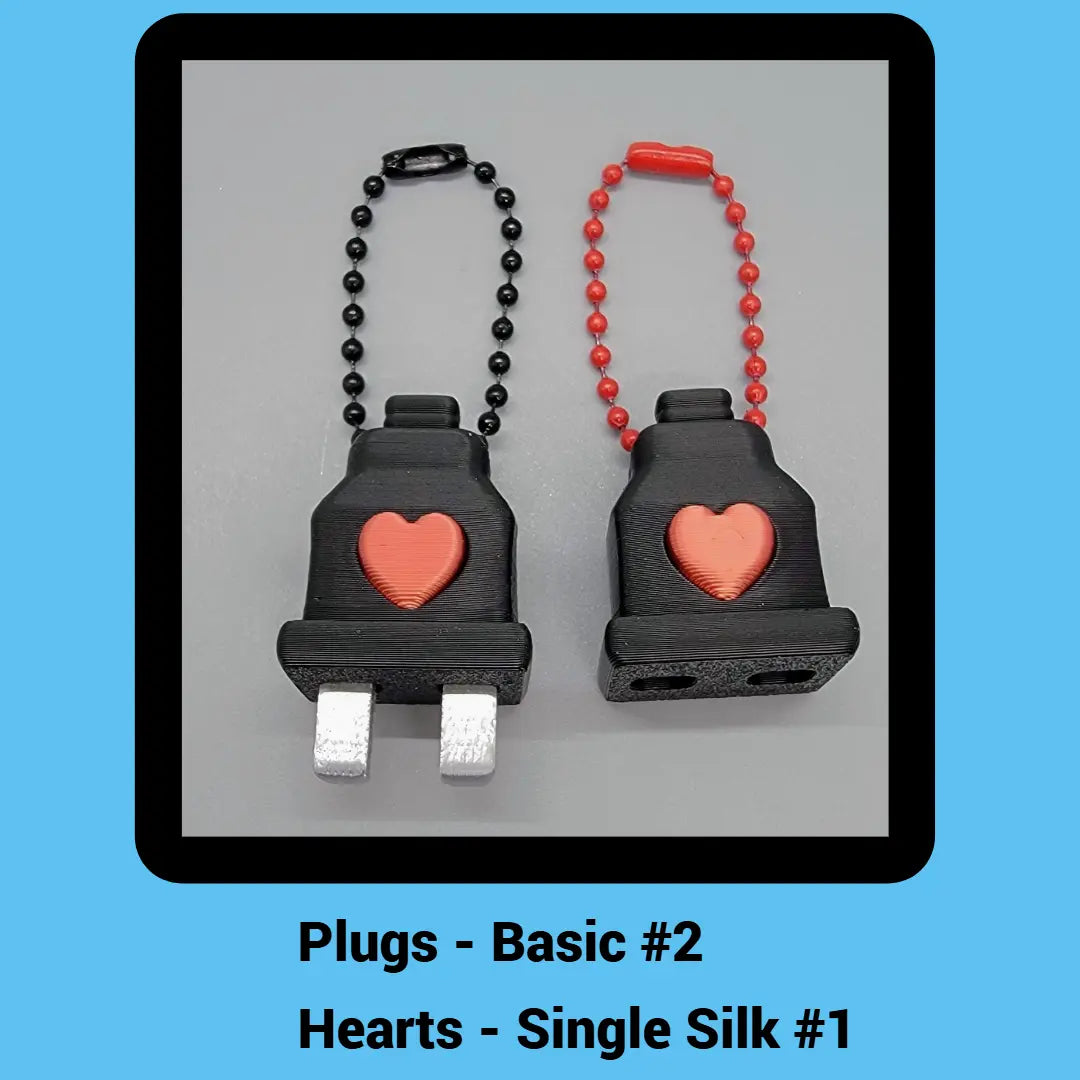 Plug Socket Custom Made Custom Plug & Socket Keychain Set – Heart or Standard Design – D&K ...