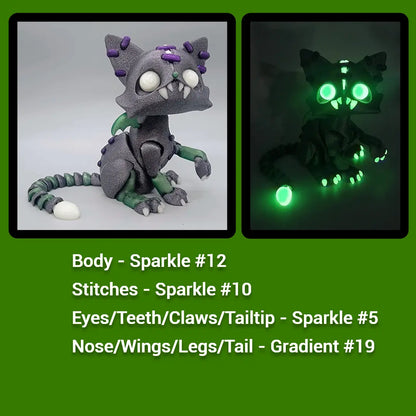 Gatito espeluznante y retorcido