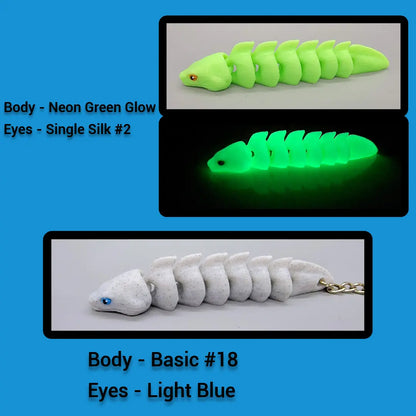 Flexi Eel Toy, Keychain or Earrings