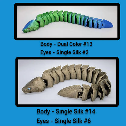 Flexi Eel Toy, Keychain or Earrings