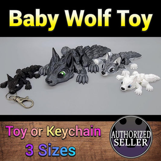 Baby Wolf ~ Custom Toy or Keychain