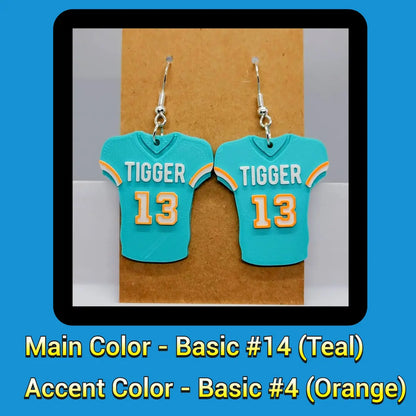 Custom Football Jersey Earrings