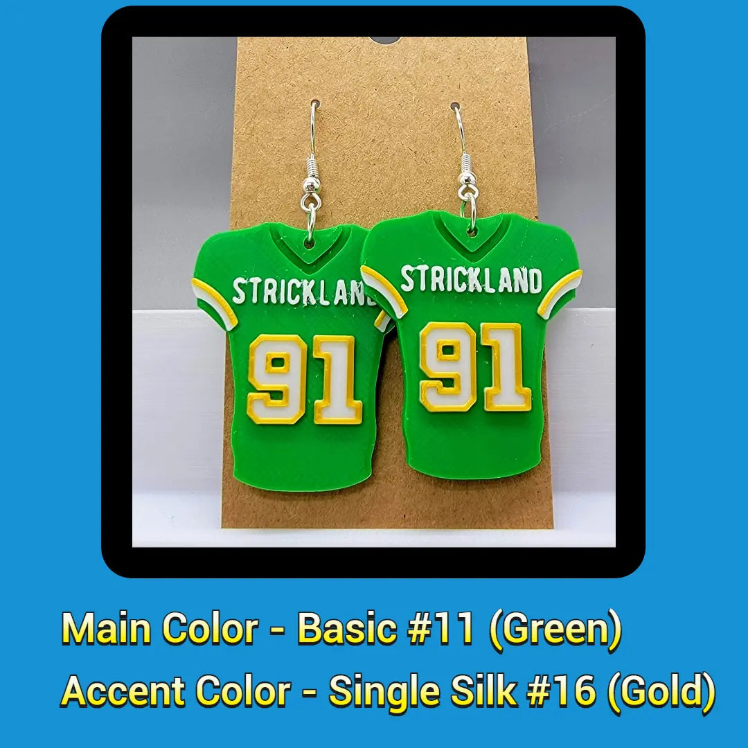 Custom Football Jersey Earrings