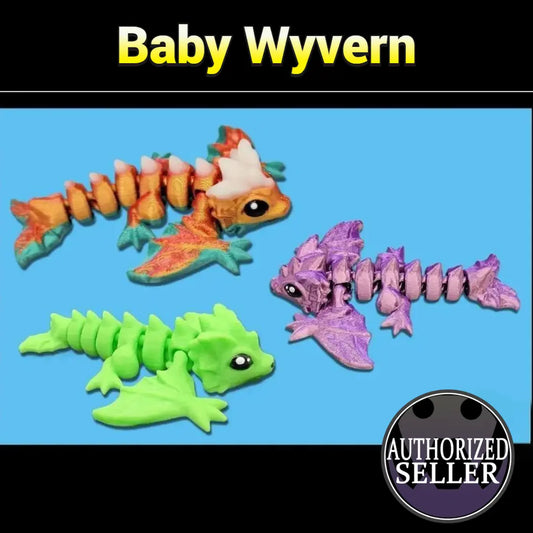 Juguete o llavero de mariposa Wyvern: impreso en 3D, articulado, tamaños pequeño y grande