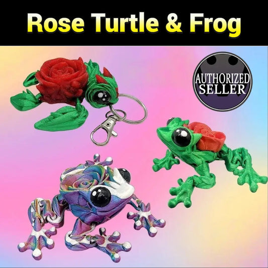 Rose Turtle & Rose Frog