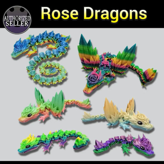Dragón rosa articulado