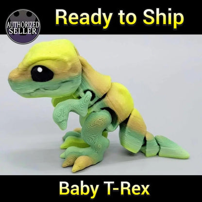 Mini juguete articulado de T-Rex o llavero listo para enviar | Impresión 3D | Sensorial | Fidget