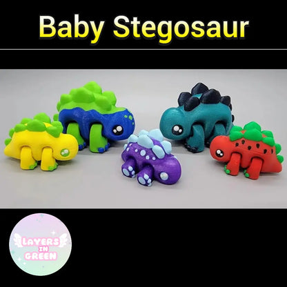 Baby Stegosaur – 3D Printed Toy or Keychain