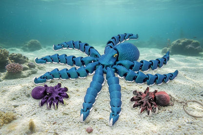 Flexi Octopus Toy, Keychain or Earrings