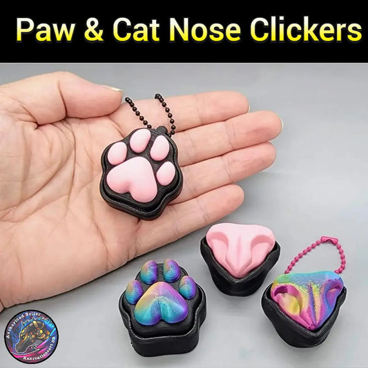 Paw Print & Cat Nose Clickers