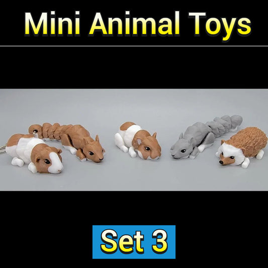 Mini Animal Toys Set 3 – Toy or Keychain