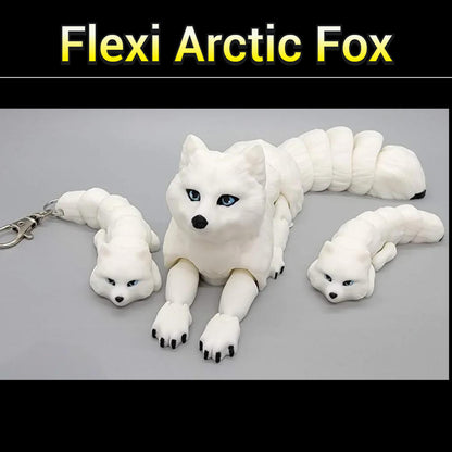 Flexi Arctic Fox Toy or Keychain