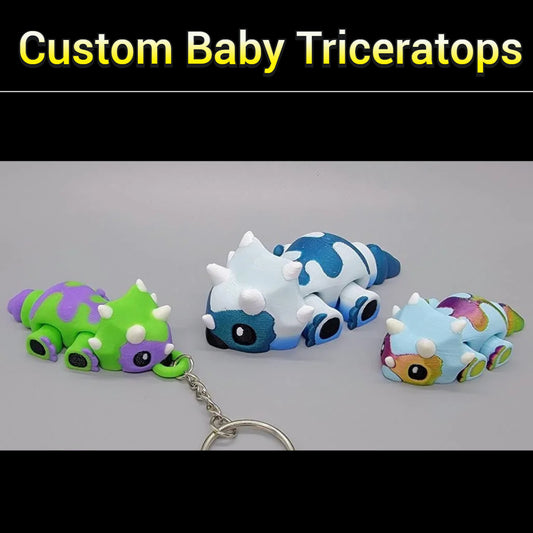 Custom Baby Triceratops Dino Toy