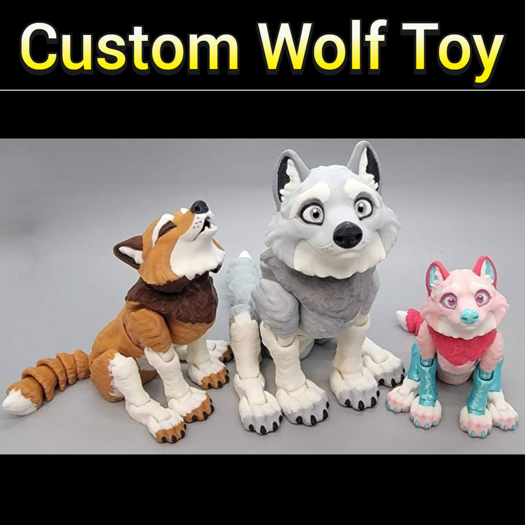 Custom Colors Wolf Toy