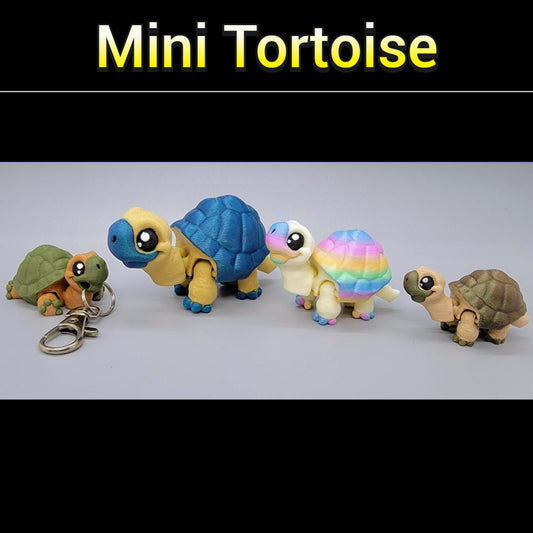 Mini Tortoise Articulated Toy or Keychain