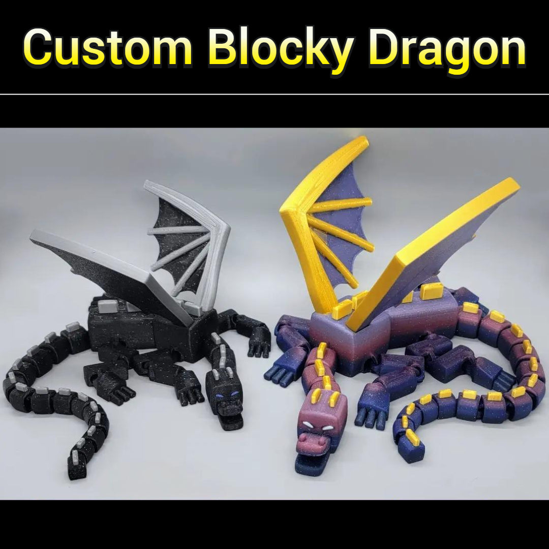 Custom Blocky Dragon Toy