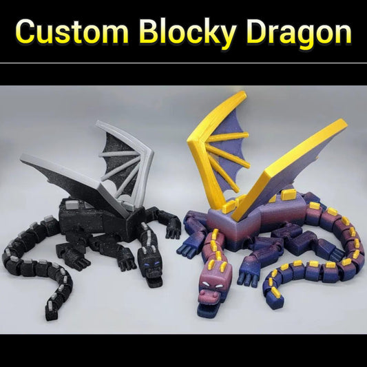 Custom Blocky Dragon Toy
