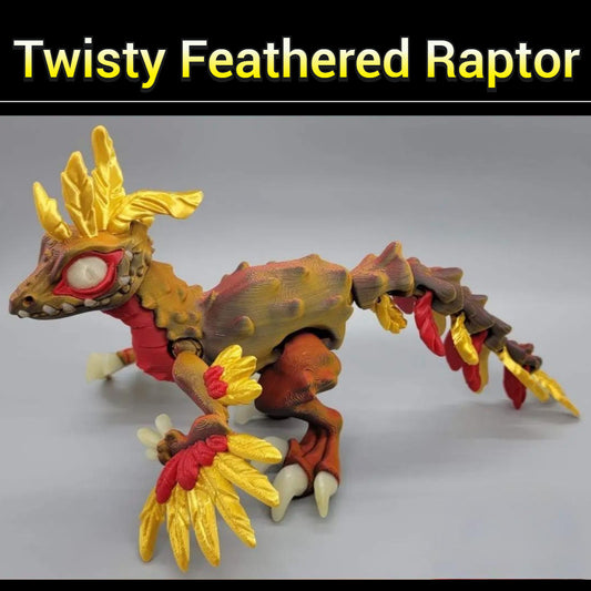 Twisty Feathered Raptor Posable Figure