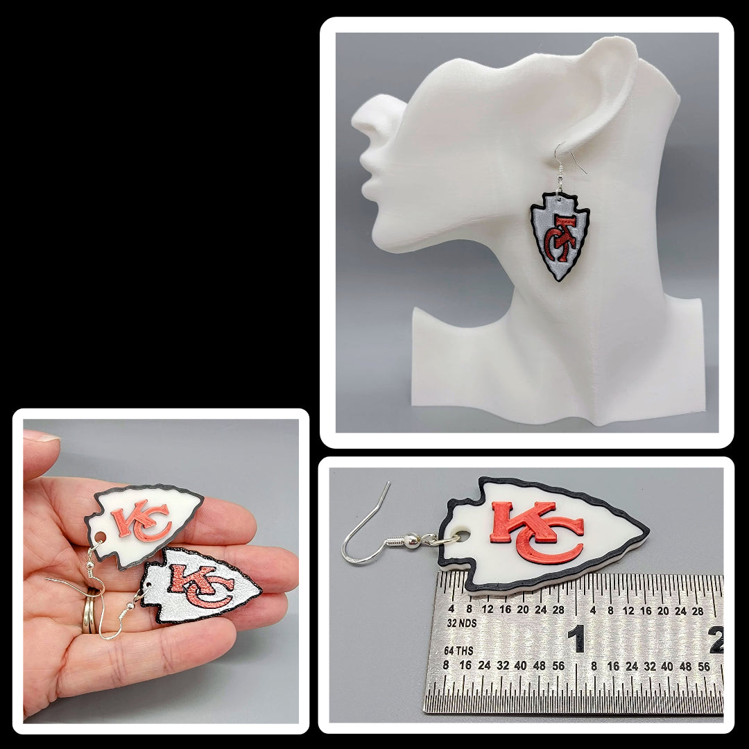 KC Chiefs Arrow Earrings