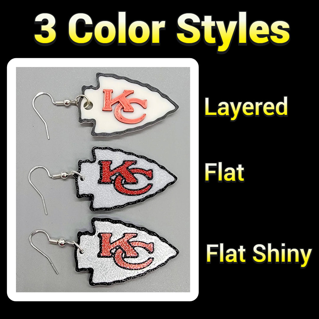 KC Chiefs Arrow Earrings