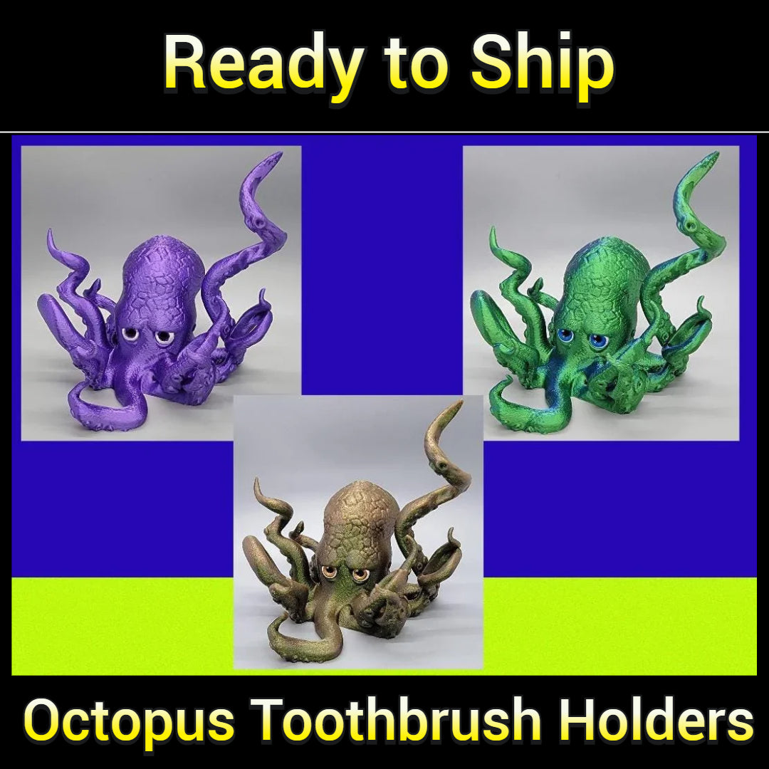 Ready to Ship Octopus Toothbrush Holder