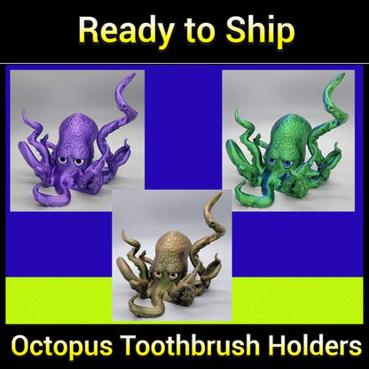 Ready to Ship Octopus Toothbrush Holder