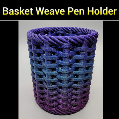 Basket Weave Pencil Holder