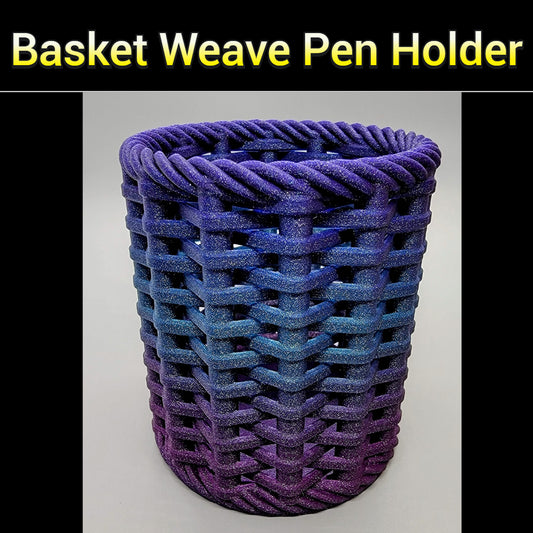 Basket Weave Pencil Holder