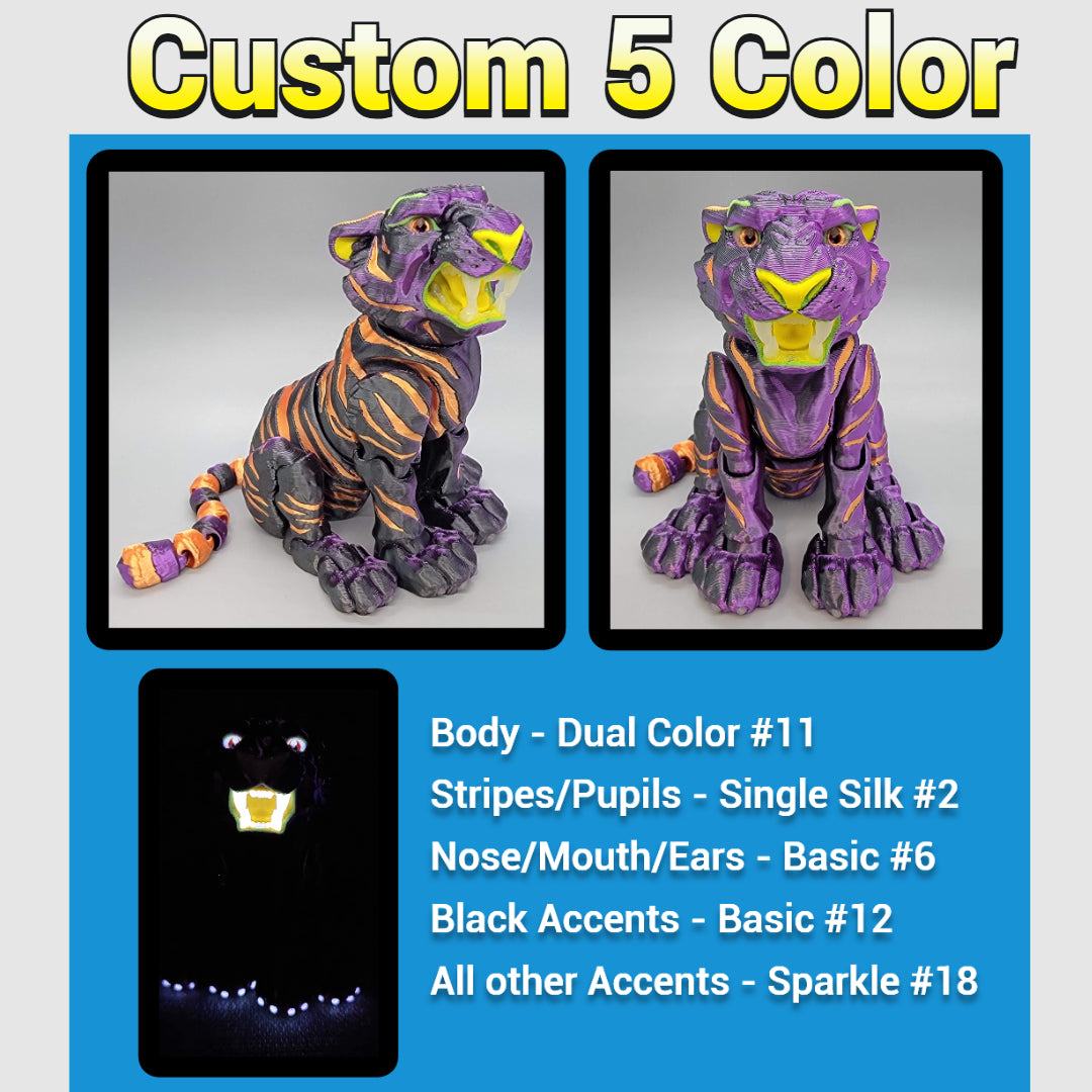 Juguete de tigre de colores personalizados