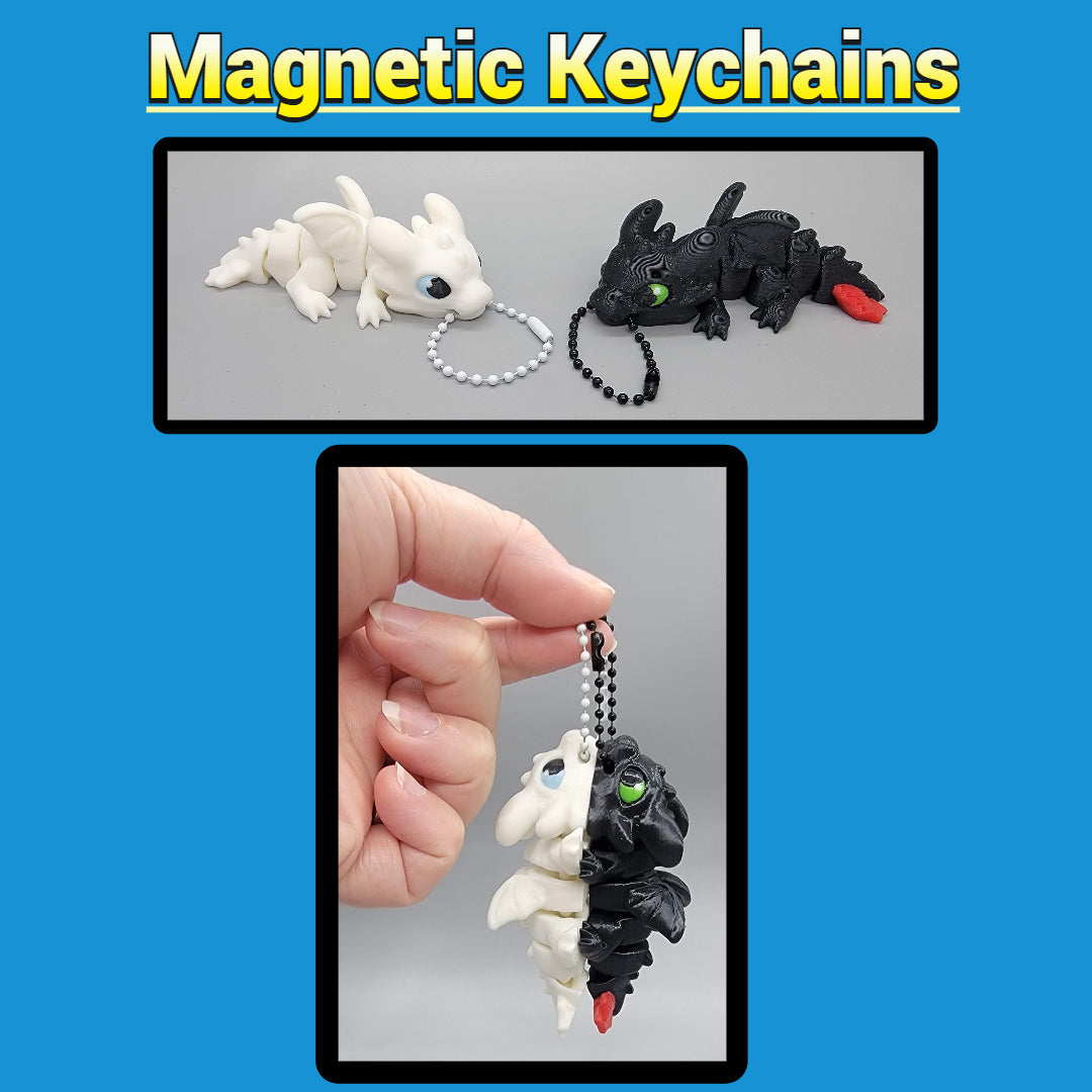 Juguete o llavero de mariposa Wyvern: impreso en 3D, articulado, tamaños pequeño y grande