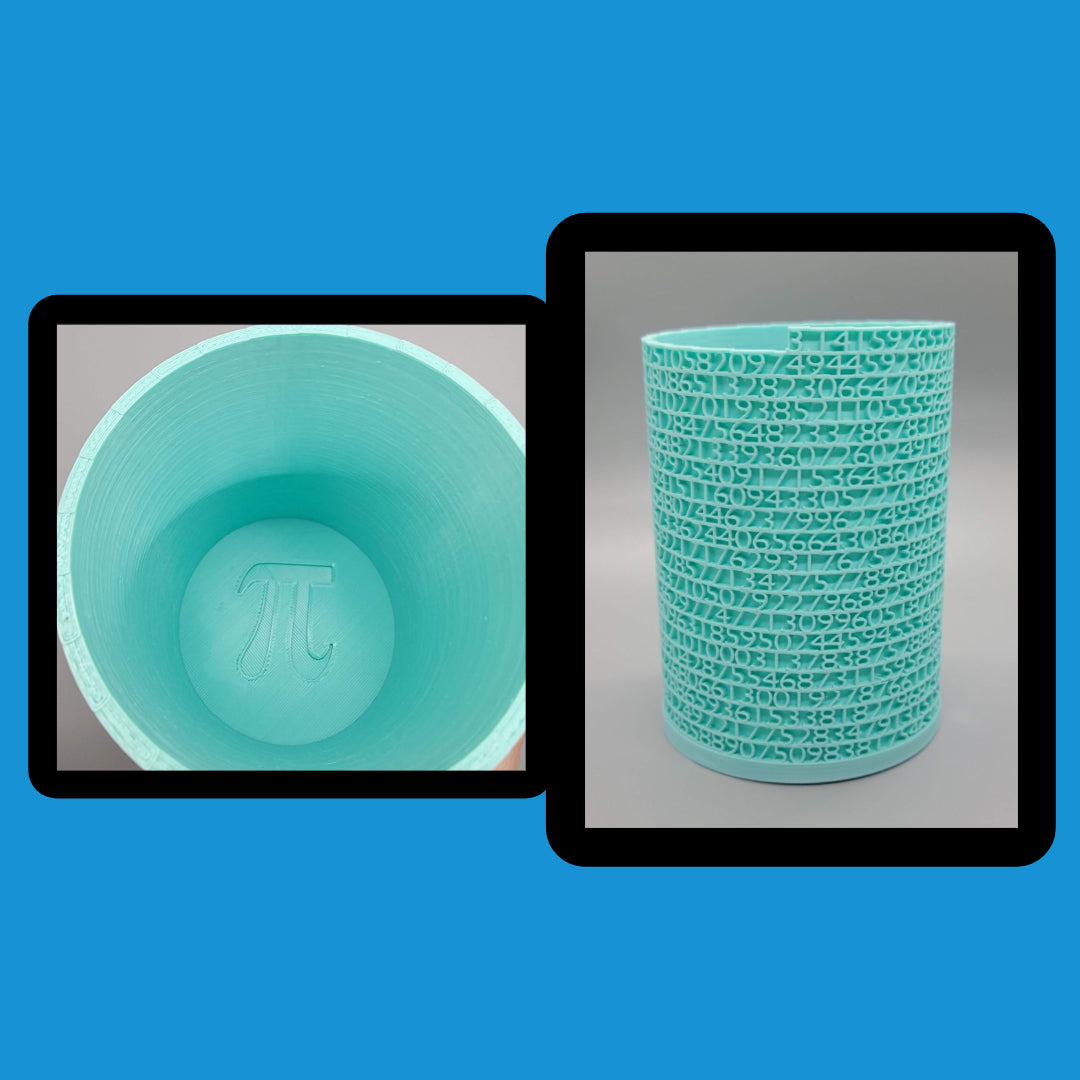 Portalápices con tejido de canasta