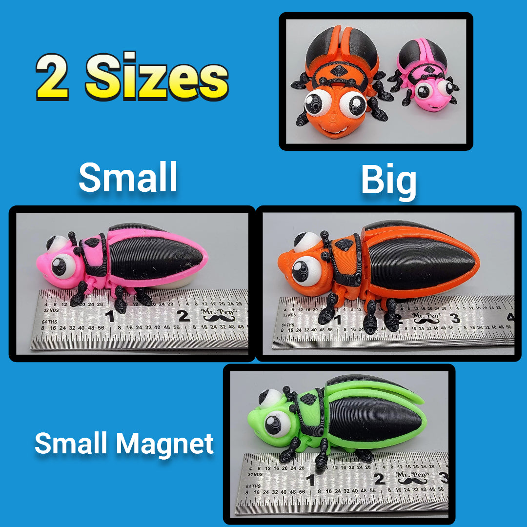 Juguete o imán de mariquita articulado