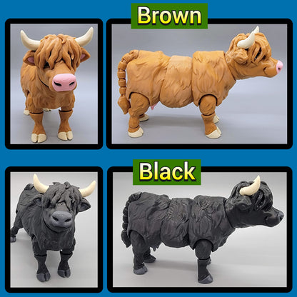 Articulated Highland Cow Toy