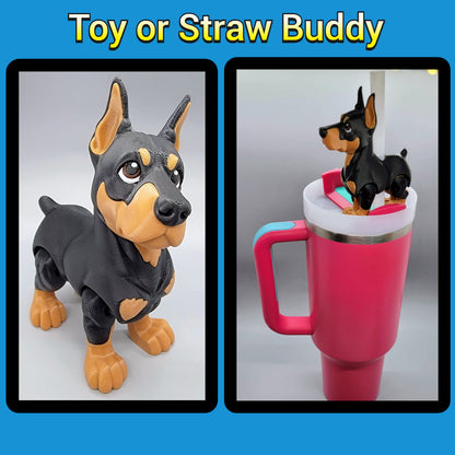 Articulated Chibi Doberman Toy