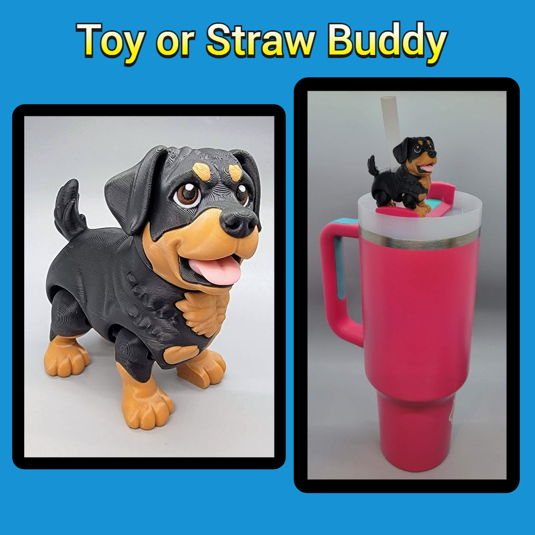 Articulated Chibi Rottweiler Toy