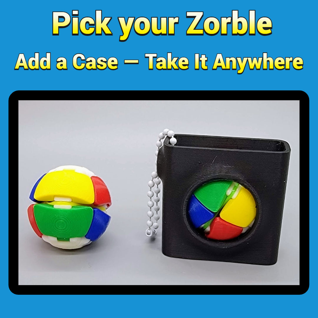 Custom Zorbles – Click Fidget Ball Toy with Optional Case