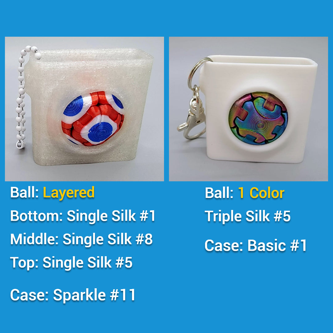 Custom Zorbles – Click Fidget Ball Toy with Optional Case