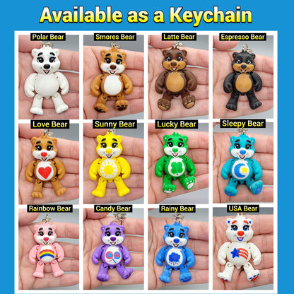Articulated Baby Bear Fidget Toy – Keychain or Magnet