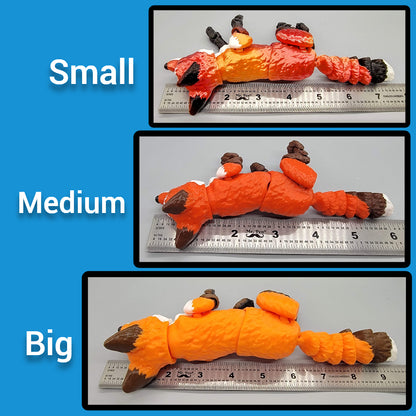 Articulated Fox Toy | 3D Printed, Custom Colors & Eye Styles