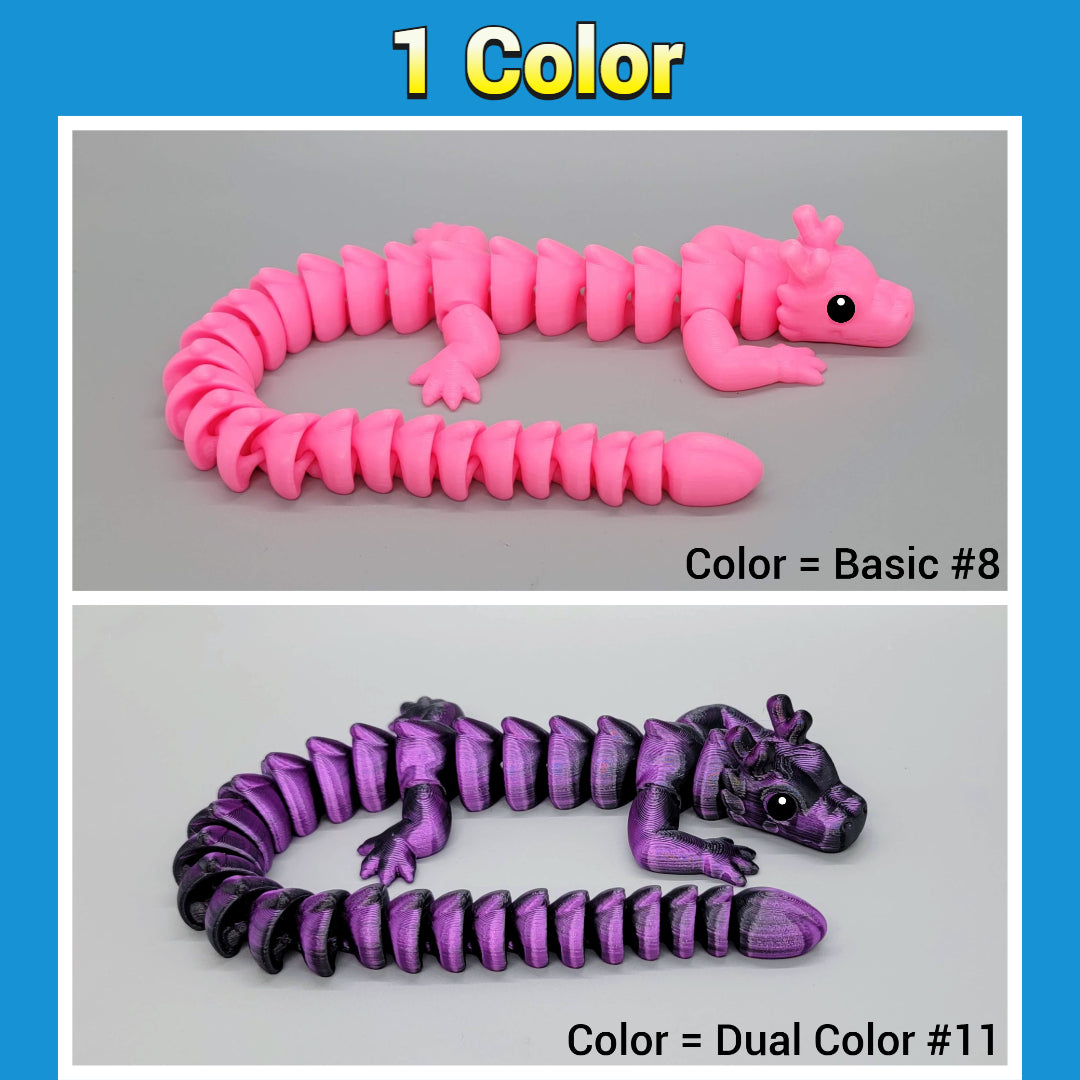 Flexi Dragon with Horns Toy
