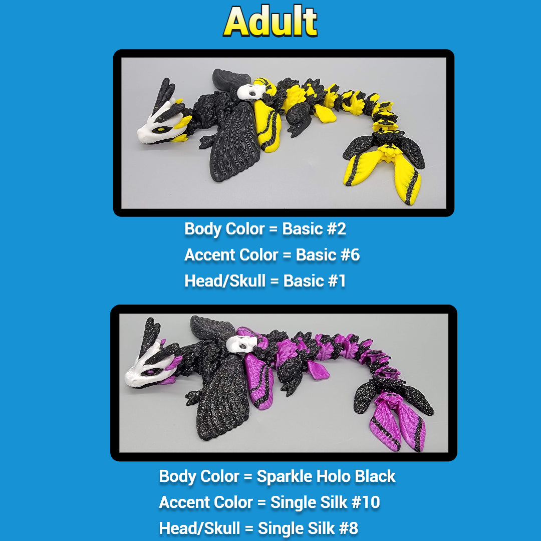 Death's Head Moth Dragon – Articulated 3D Printed Toy