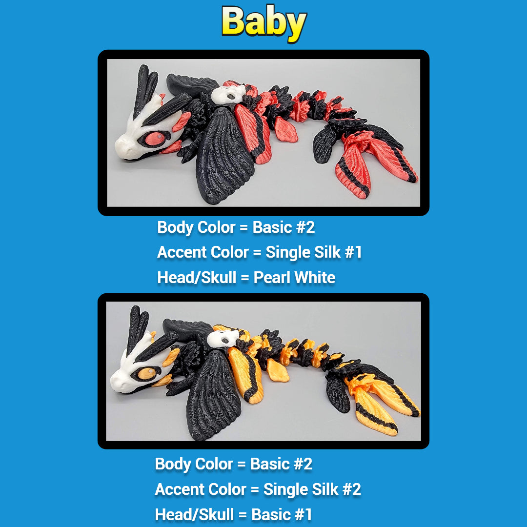 Death's Head Moth Dragon – Articulated 3D Printed Toy