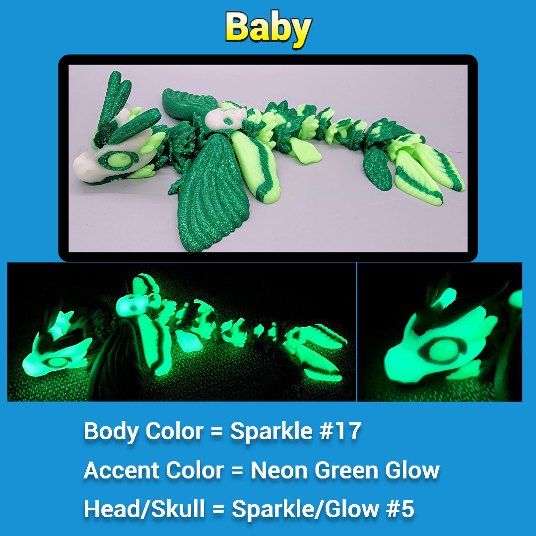 Death's Head Moth Dragon – Articulated 3D Printed Toy