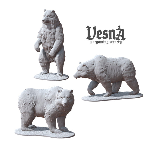 Bears (3 pack) – Wildlife Miniatures
