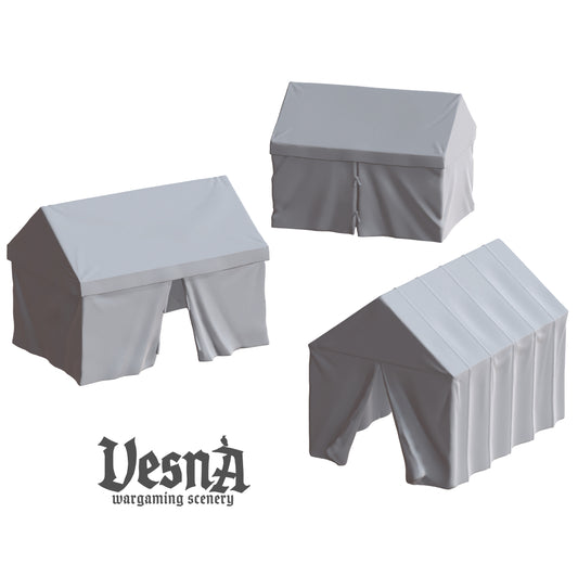 Medieval Square Pavilion Tents – Wargaming Scenery