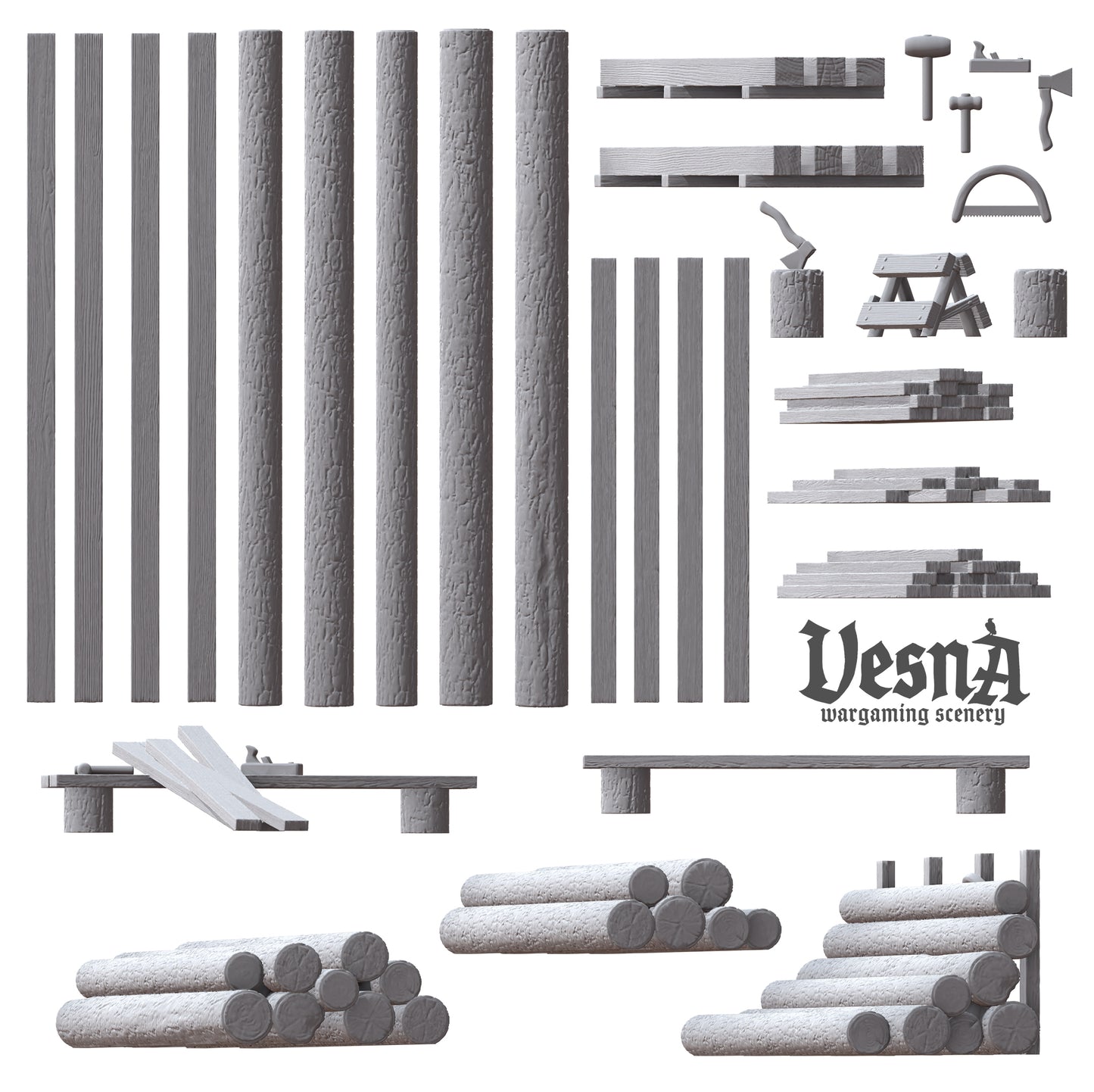 31 piece lumber pack set scatter