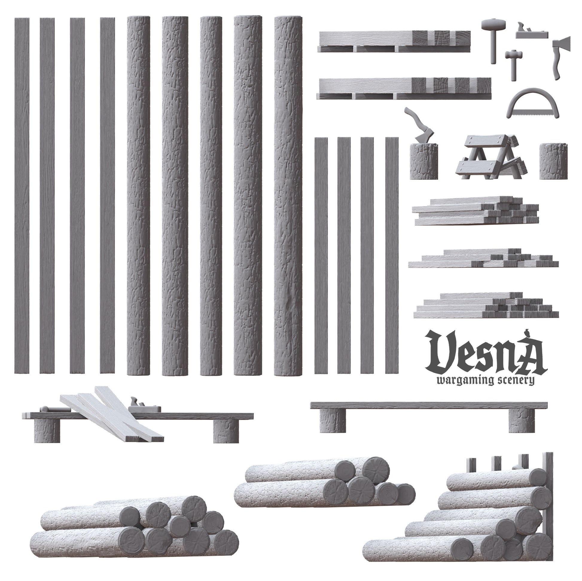 31 piece lumber pack set scatter
