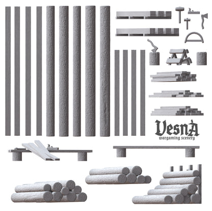 31 piece lumber pack set scatter