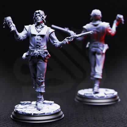 High-detail resin Vampire Socialite miniatures, guests of the masquerade, perfect for TTRPG campaigns, NPCs, and gothic fantasy collections.